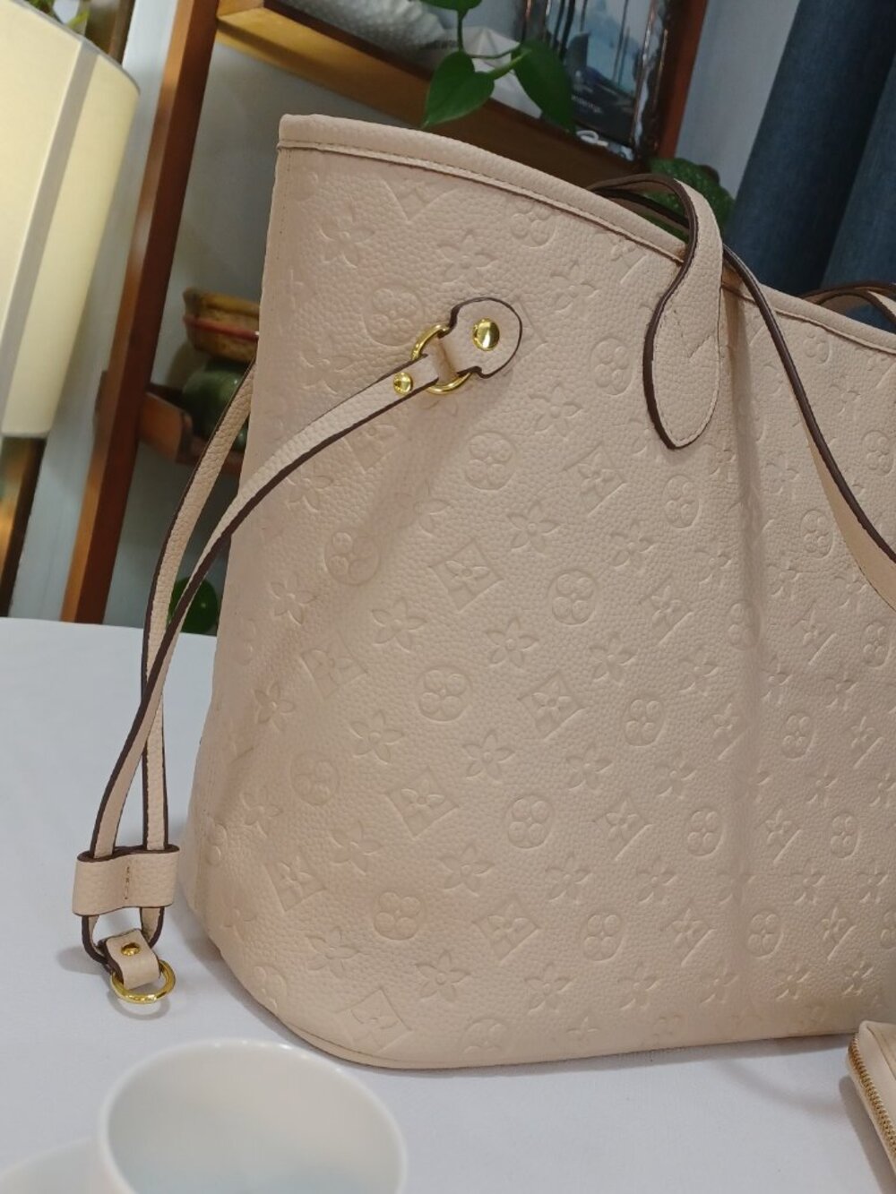 MilaKate Stylish Neutral Everyday Tote Bag + Wallet. 8096BGS - Picture 6 of 10